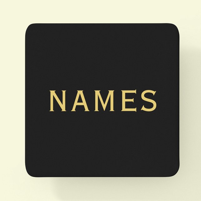 Personalised With Last Name or Nickname on Them Square Paper Coaster (Creator Uploaded)