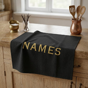 Personalised With Last Name or Nickname on Them Tea Towel