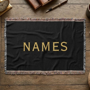 Personalised With Last Name or Nickname on Them Throw Blanket