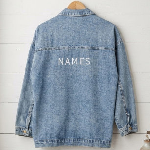 Personalised With Last or Nickname Name on Them Denim Jacket