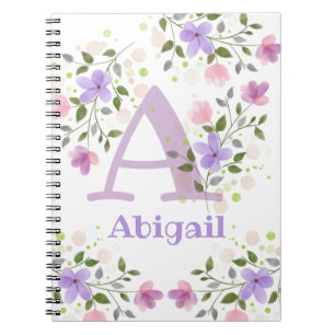 Personalised with Monogram & Name Abigail Notebook