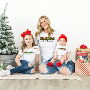 Personalised With Name Family Christmas Matching T-Shirt