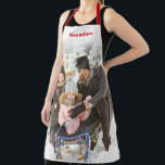 Personalised with Name Large Photo Apron<br><div class="desc">Create a special personalised gift that's perfect for anyone who loves to cook and bake. This apron is ready to be customised with your favourite photo and personalised with a name or other text. The name appears in bold red lettering against a plain white background. The apron straps are a...</div>