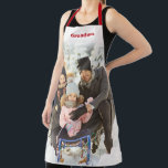 Personalised with Name Large Photo Apron<br><div class="desc">Create a special personalised gift that's perfect for anyone who loves to cook and bake. This apron is ready to be customised with your favourite photo and personalised with a name or other text. The name appears in bold red lettering against a plain white background. The apron straps are a...</div>