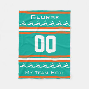 Personalised with name,#, team, sports fan Team do Fleece Blanket