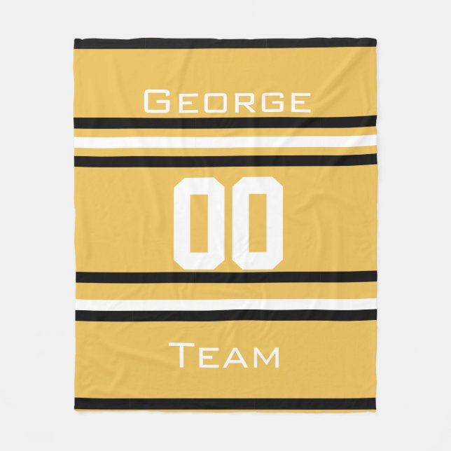 Personalised with name,#, team, sports fan Team Fleece Blanket (Front)