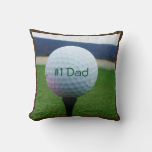 Personalised with Name white golf ball Cushion