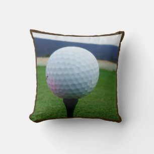Personalised with Name white golf ball Cushion