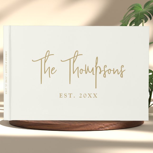 Personalised With Names Elegant Calligraphy Script Guest Book (Creator Uploaded)