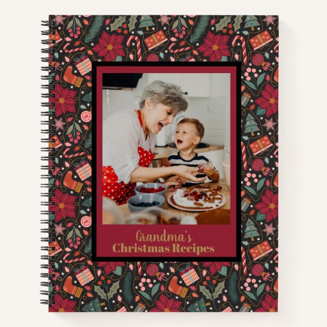 Personalised with Photo Christmas recipes book (Front)