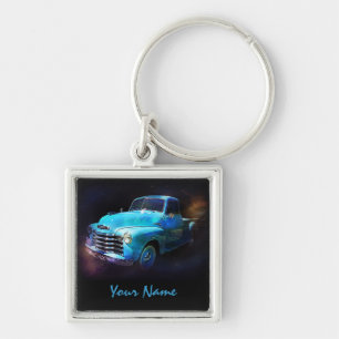Personalised with Your Name -  Antique Truck Key Ring