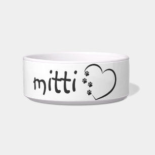 Personalised with your pet's name pet bowl