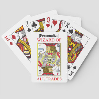 Personalised Wizard of all trades playing cards