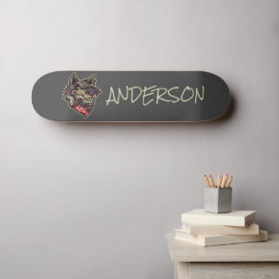 Personalised Wolf Skateboard