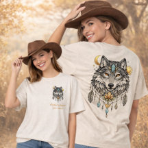 Personalised Wolf Spirit Animal Front & Back Print