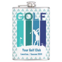 Personalised Woman Golfer Flask