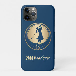 Personalised Woman Golfer's iPhone Case
