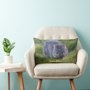 Personalised Wombat Animal Tasmania Australia Lumbar Cushion