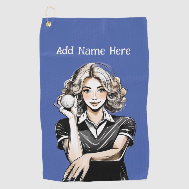 Personalised Women's Golf Towel (Front)