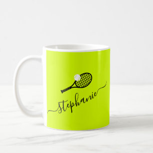 Personalised Womens Tennis Monogram Coffee Mug
