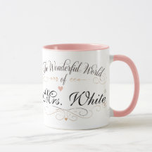 Personalised Wonderful World Teacher Coffee Mug