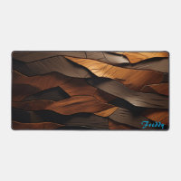 Personalised Wood Bark Panel Desk Mat