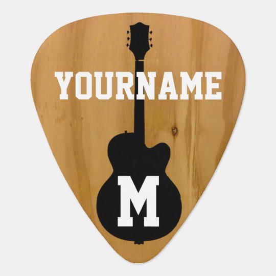 personalised wood-colour standard plectrum