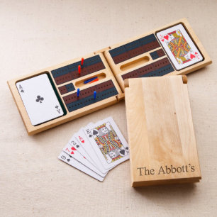 Personalised Wood Cribbage Game Set