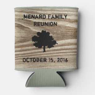 Personalised Wood Grain Can Coozy Holder Cooler