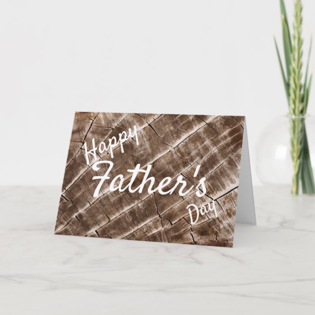 Personalised Wood Grain Pattern Card (Front)