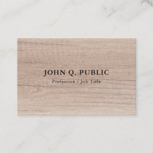 Personalised Wood Look Professional Template Business Card