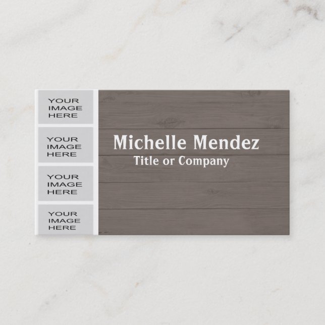 Personalised Wood Photo Booth Business Card (Front)