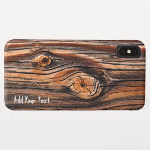 Personalised Wood Texture Cool Unique iPhone XS Max Case