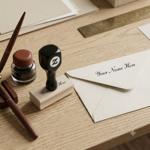 Personalised Wooden Rubber Stamp