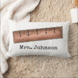 Personalised Wooden Ruler Teacher Educator School Lumbar Cushion<br><div class="desc">Decorative throw pillow features an original marker illustration of a wooden ruler. Simply personalise with the name of your favourite math teacher for a unique teacher appreciation gift! This design is also available on other products. Lots of additional illustrations are also available from this shop. Don't see what you're looking...</div>