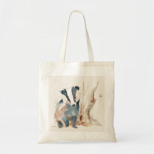 Personalised Woodland Badger Tote Bag