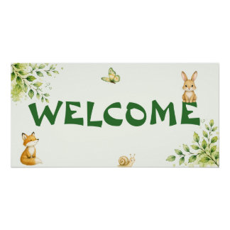 Personalised Woodland Classroom Welcome Poster