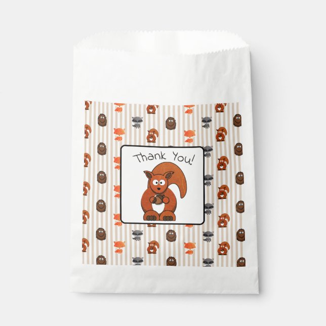 Personalised Woodland Creatures Baby Shower Bag (Front)