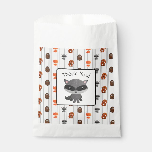 Personalised Woodland Creatures Baby Shower Bag (Front)