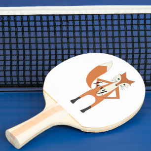 Personalised Woodland Creatures Fox Ping Pong Paddle