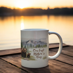 Personalised Woodland First Mother's Day Coffee Mug