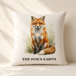 Personalised Woodland Fox Northwoods Cosy Den Cushion