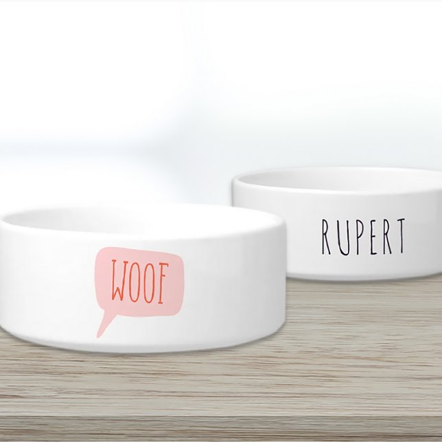 Personalised WOOF Dog Name Small Bowl (Creator Uploaded)