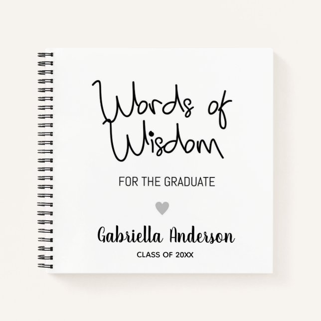 Personalised Words of Wisdom Graduate Journal (Front)