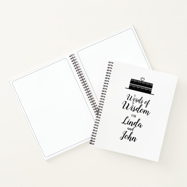 Personalised Words of Wisdom Wedding Guestbook Notebook (Inside)