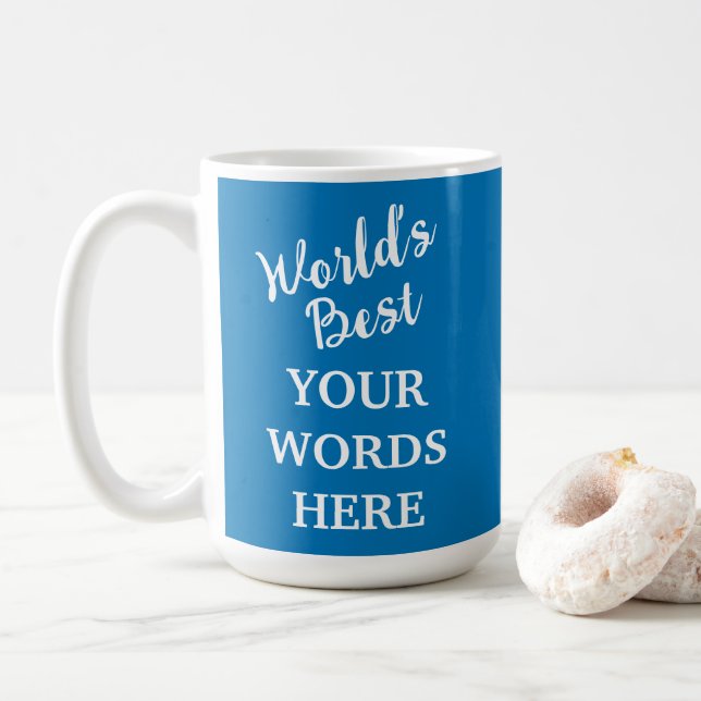 Personalised World's Best Blue Coffee Mug (With Donut)
