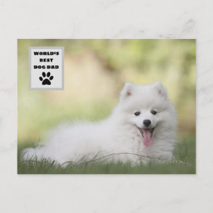 Personalised World's Best Dog Dad Custom Photo Holiday Postcard