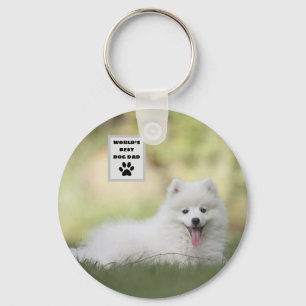 Personalised World's Best Dog Dad Custom Photo Key Ring