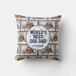 Personalised Worlds Best Dog Dad Photo Cushion