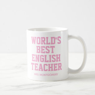 Personalised World's Best English Teacher Coffee Mug
